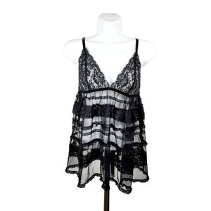 VICTORIA'S SECRET LACE AND MESH TEDDY